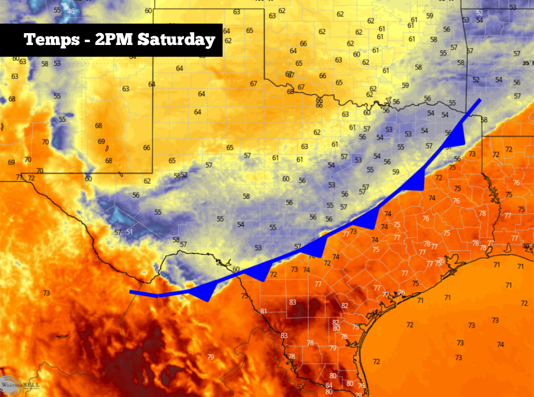 Weekend cold front coming to South Texas. Here's when it arrives.