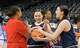 UConn's Kayleigh Heckel (9) and Morgan Cheli (23) during practice and media day leading up to the Final Four at the Mortgage Matchup Center in Phoenix, Arizona Thursday, April 2, 2026.