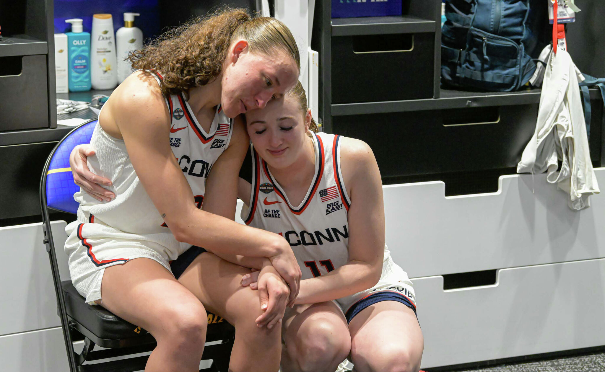 Inside UConn's locker room following Final Four loss