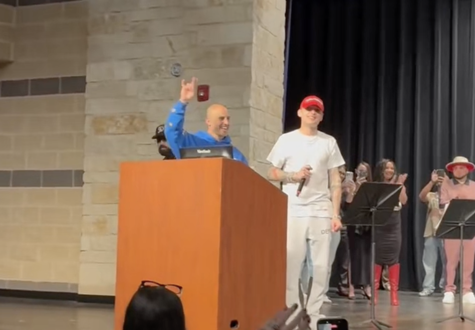 Peso Pluma stuns students with surprise visit to former S. A. school