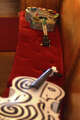 Decorated guitars wait for placement inside The Esprit de Corps Academy.