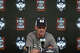 UConn head coach Dan Hurley speaks during a press conference as the Huskies prepare for the NCAA National Championship Game against Michigan at Lucas Oil Stadium in Indianapolis, Ind., Sunday, April 5, 2026.