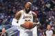 Los Angeles Lakers forward LeBron James grimaces as he grabs the ball after a whistle during the first half of an NBA basketball game against the Dallas Mavericks in Dallas, Sunday, April 5, 2026.