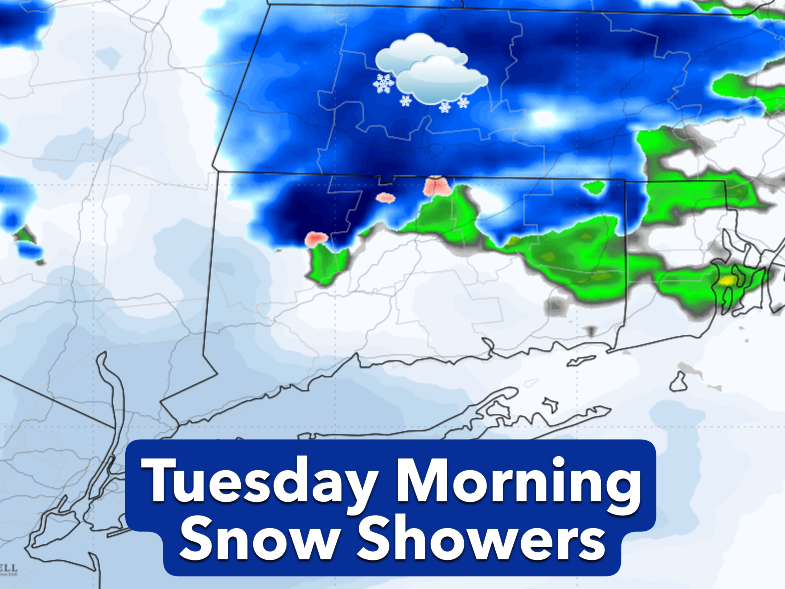 CT could see snow showers during Tuesday morning's commute