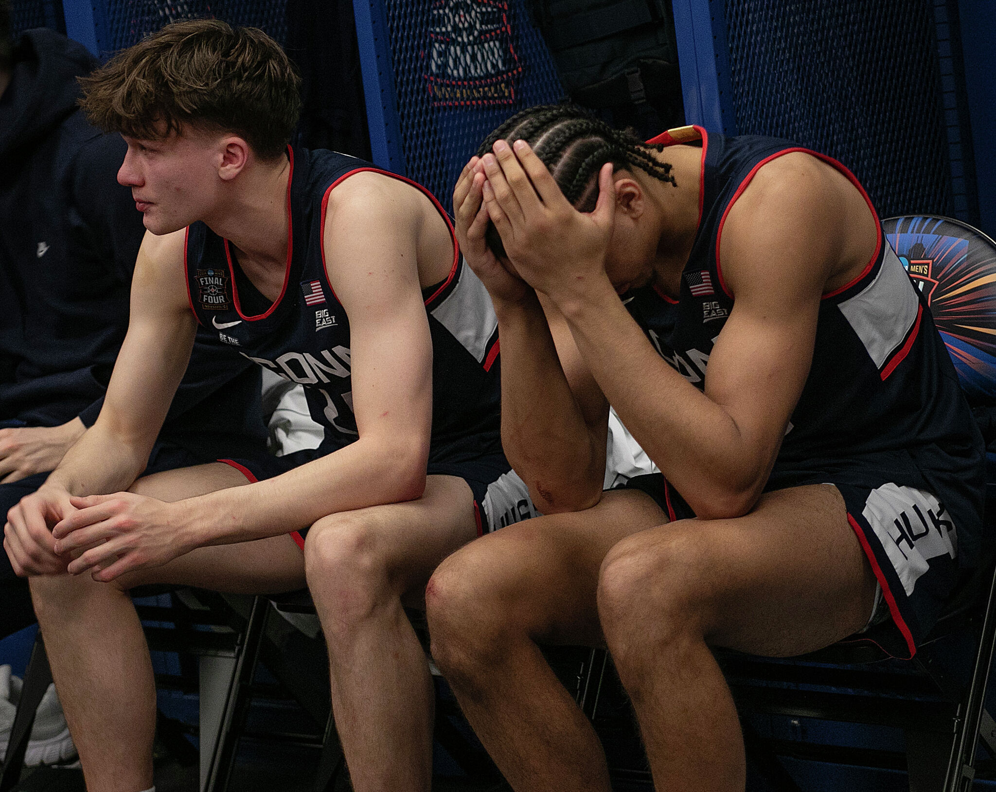 Inside UConn locker room after NCAA title game loss to Michigan: Emotion, but few tears