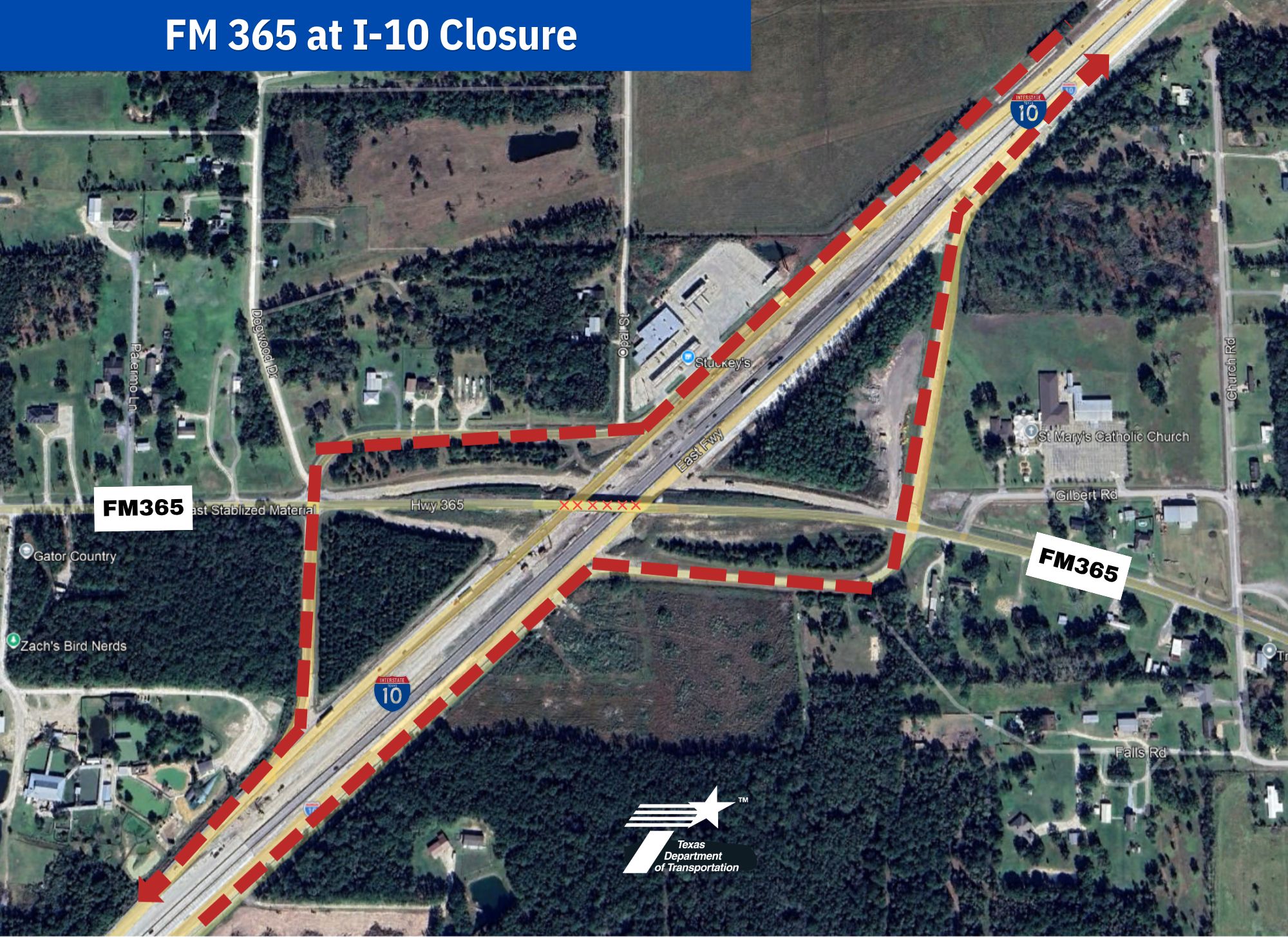 Demolition to begin on Farm Road 365 overpass, I-10 traffic shifts