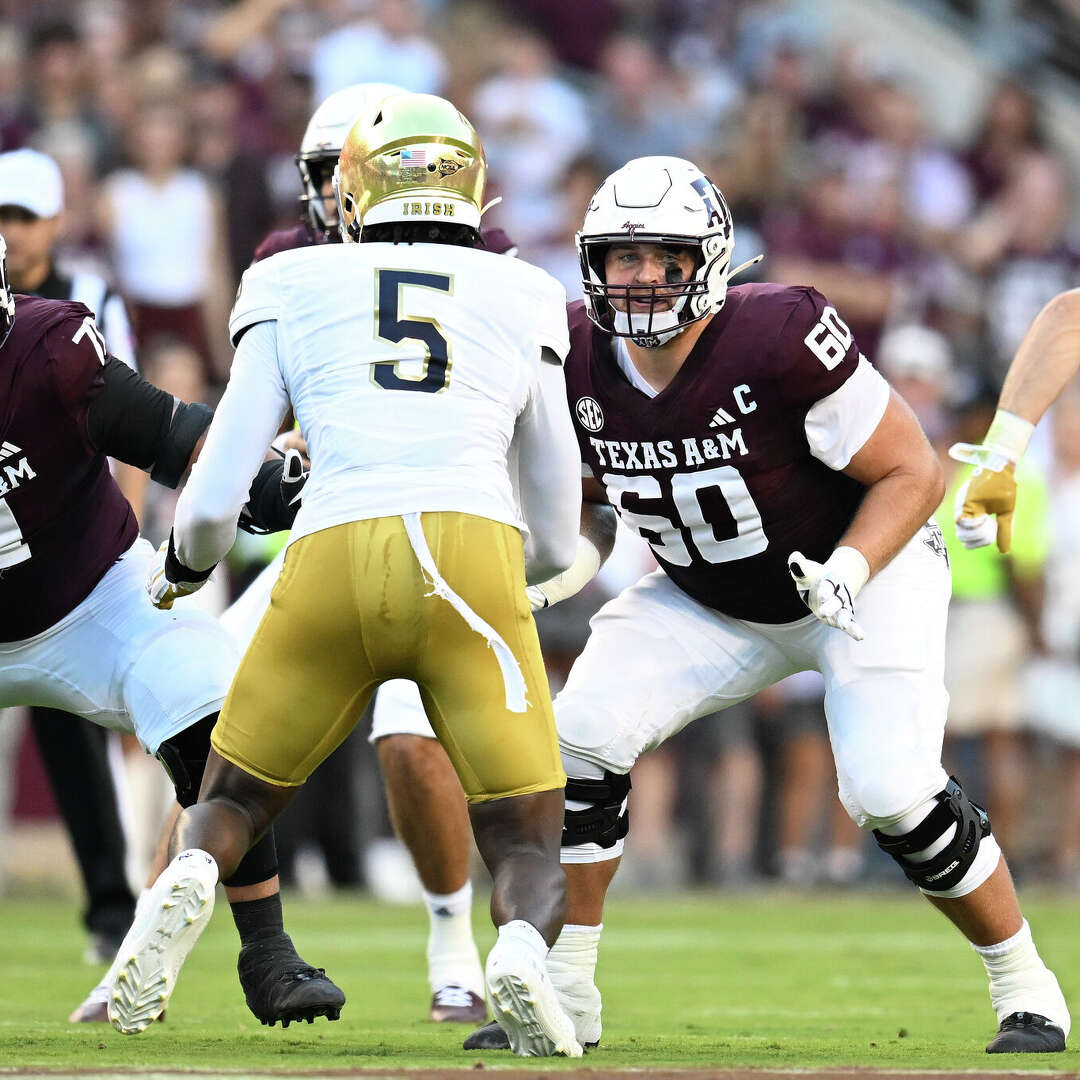 How about two Texas A&M linemen in the same draft? Chase Bisontis (71) and Trey Zuhn III  played key roles in a strong 2025 season for the Aggies.
