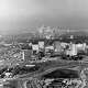 An aerial photo of Houston's Texas Medical Center in 1972 shows the downtown skyline in the background.