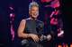 FILE - Pink accepts the Icon award at the iHeartRadio Music Awards in Los Angeles on March 27, 2023.