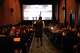Bagpiper Lynn Miller plays before a Total SF screening of the cult comedy “So I Married an Axe Murderer” at the Balboa Theater in San Francisco in 2023.