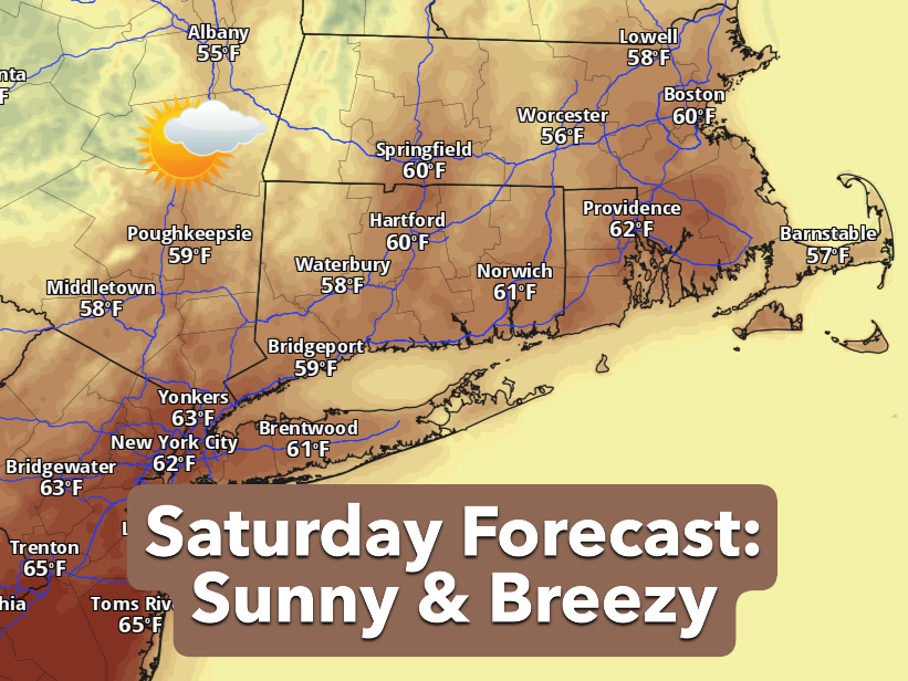Seasonably sunny weekend in CT before big warmup next week