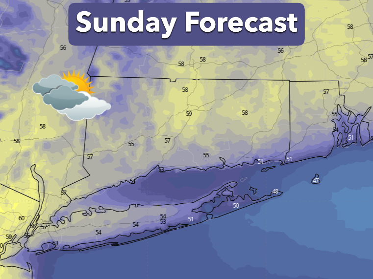 Seasonable Sunday in CT before summer-like warmup this week