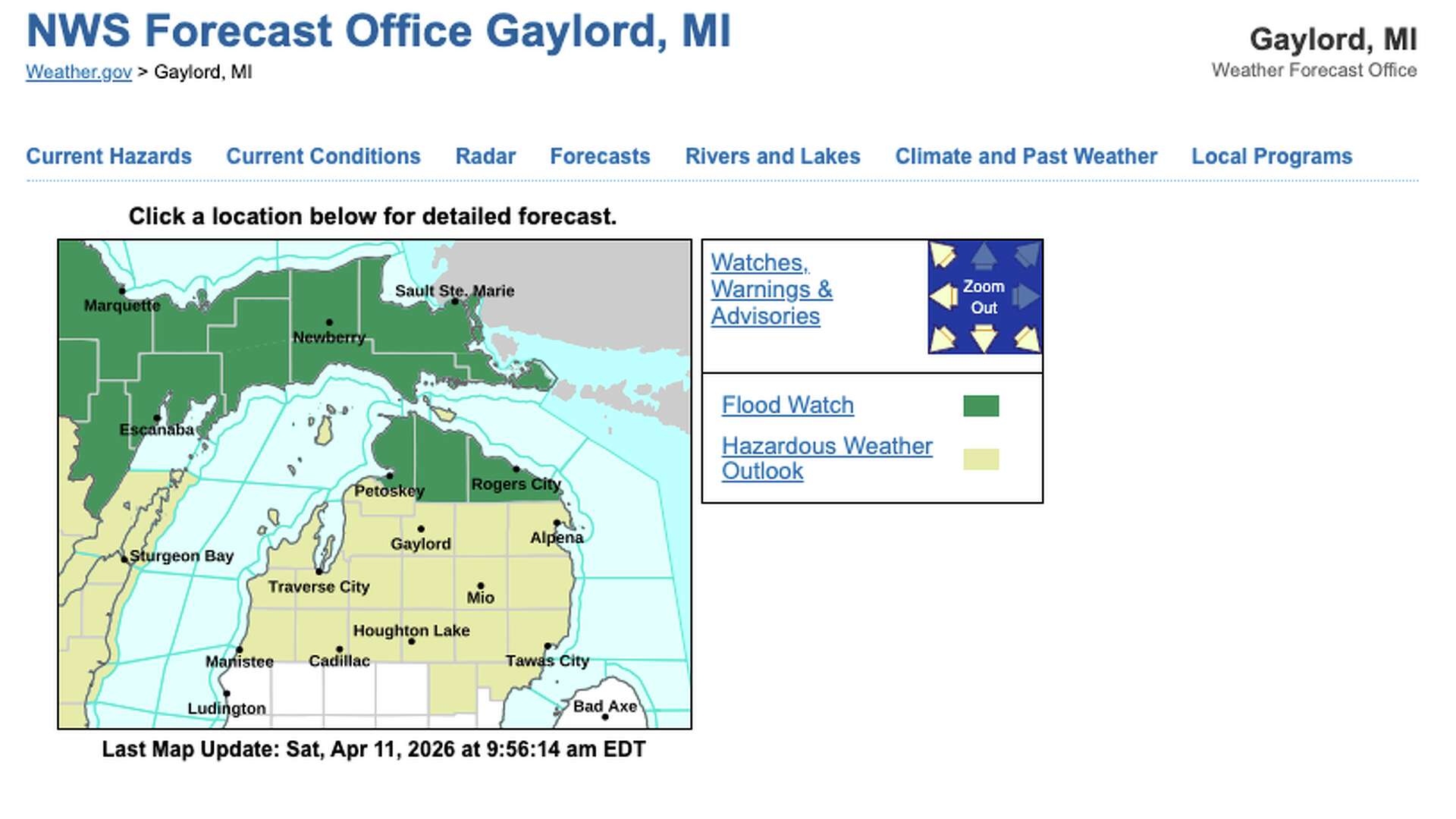 Northern Michigan under flood watch weather alert ahead of rain