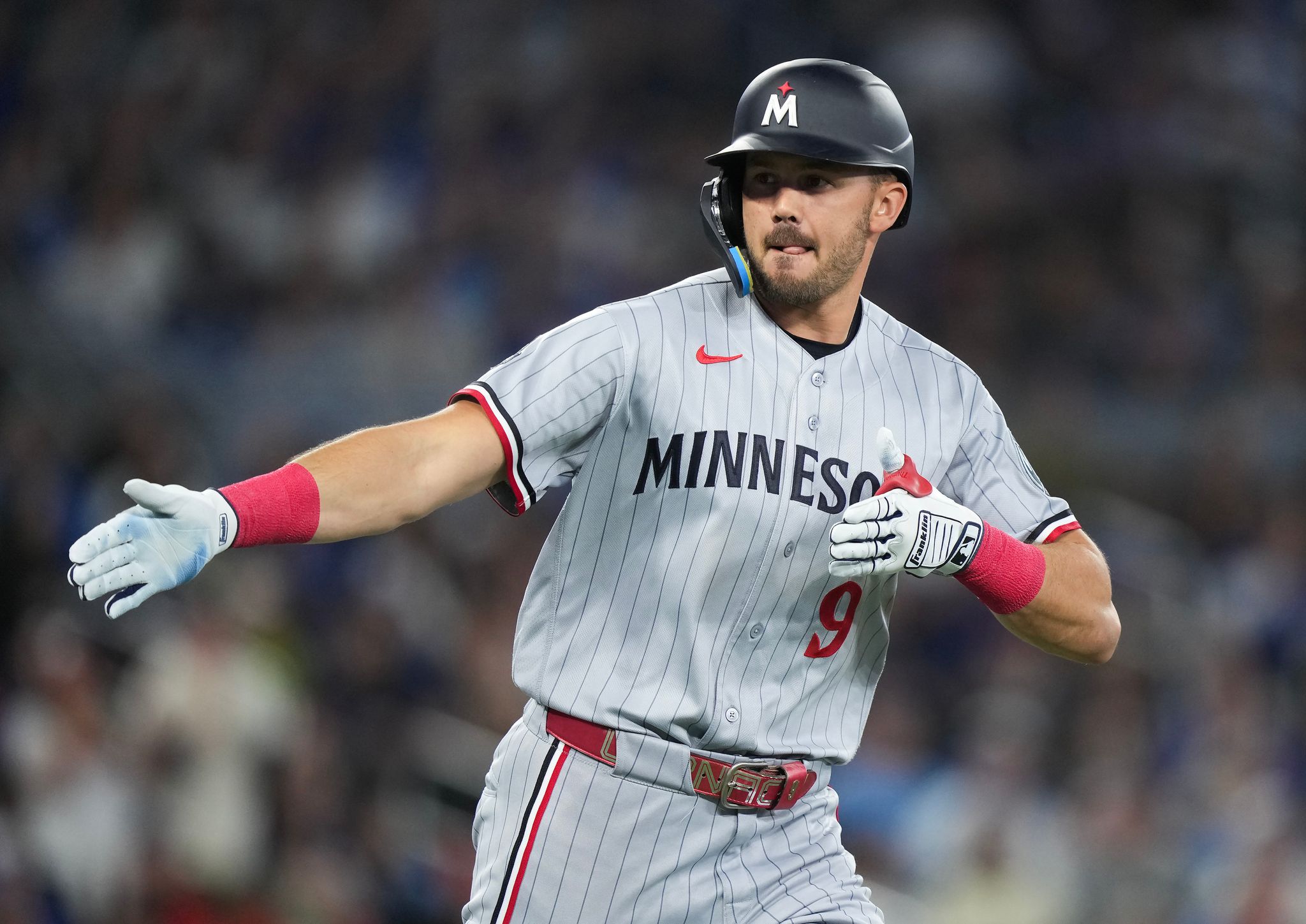 Trevor Larnach hits 3-run homer in 7-run 3rd inning as Twins beat Blue ...