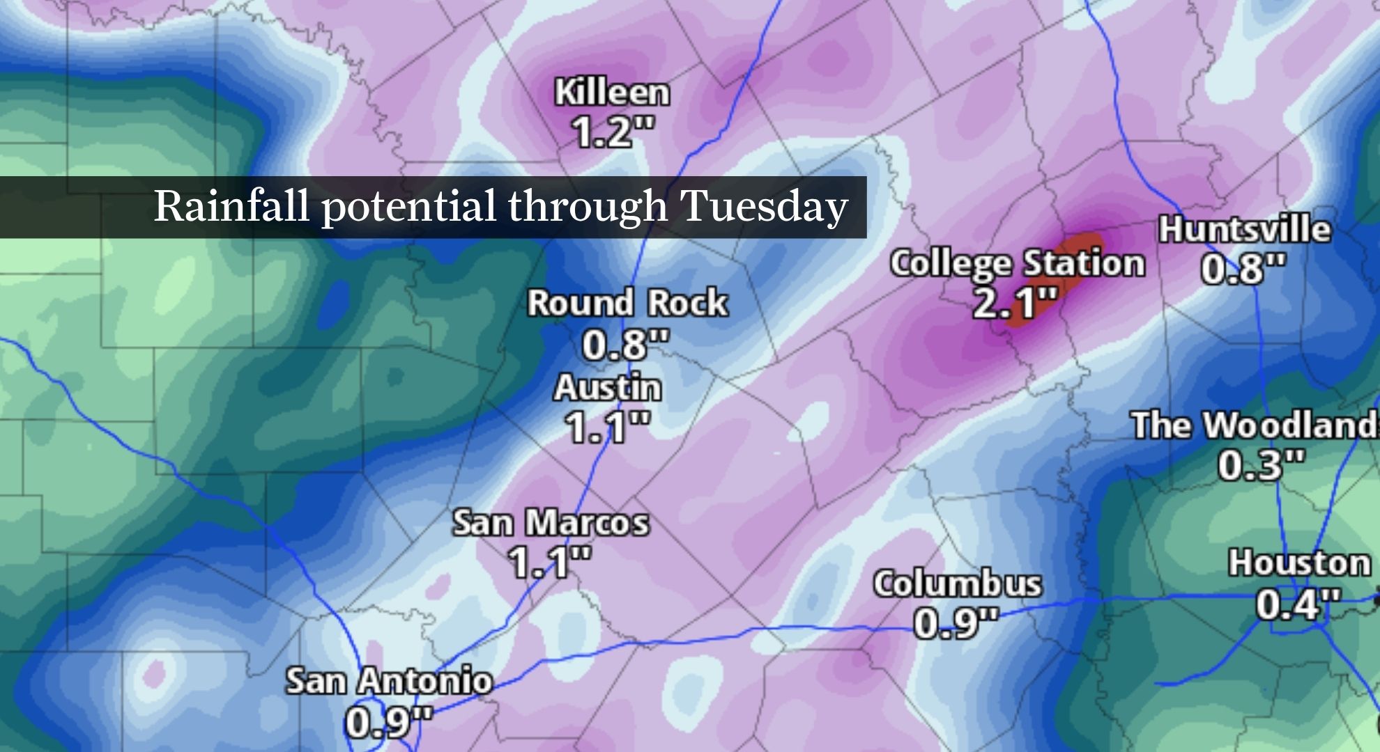 Austin storm chances return midweek with heat building