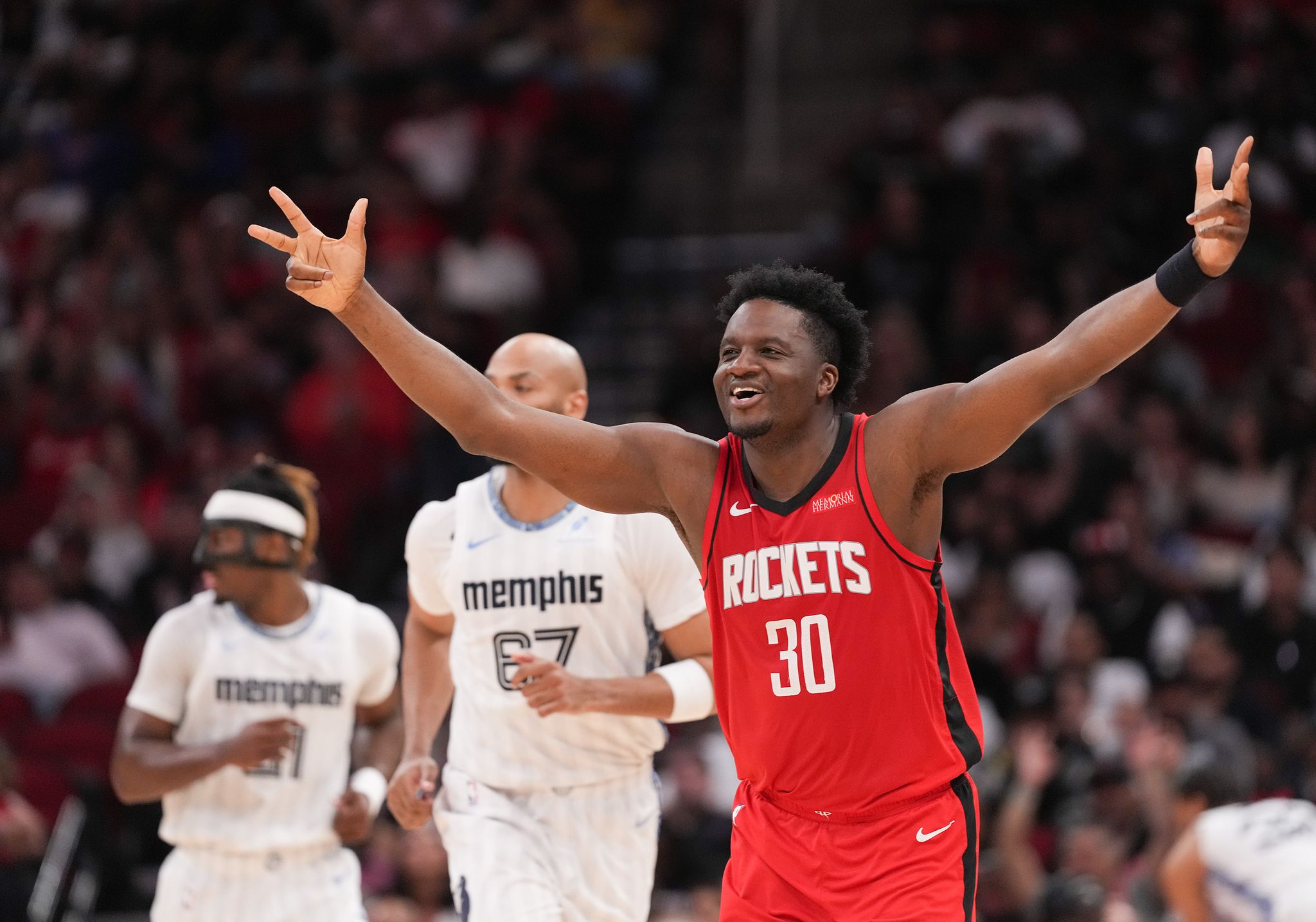 Rockets' Clint Capela enjoys first 3-pointer of his NBA career