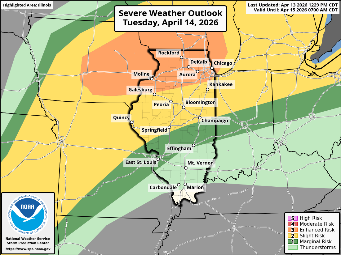 Illinois thunderstorms bring severe risk this week