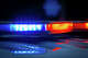 Generic police lights at a crime scene investigation.