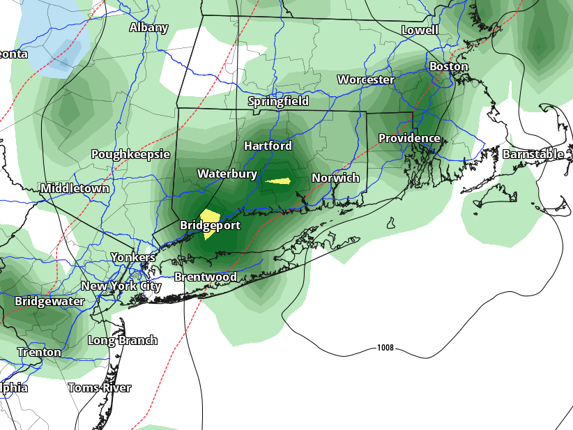 Rain showers Sunday could end as brief snow in parts of CT