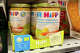 A view of HIPP baby food on a shelf, in Ceske Budejovice, Czech Republic, Sunday, April 19, 2026.