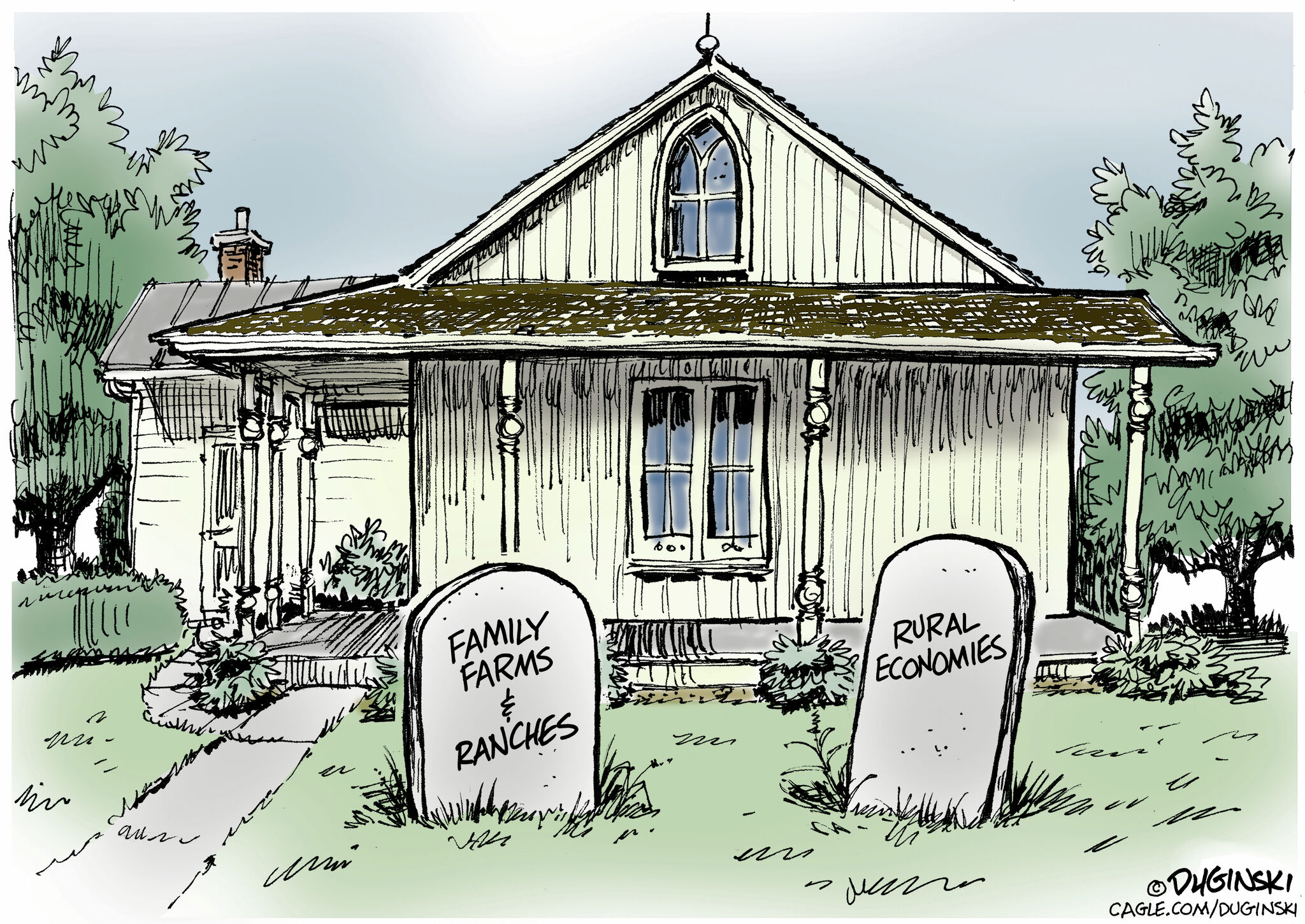 Opinion cartoon: American gothic