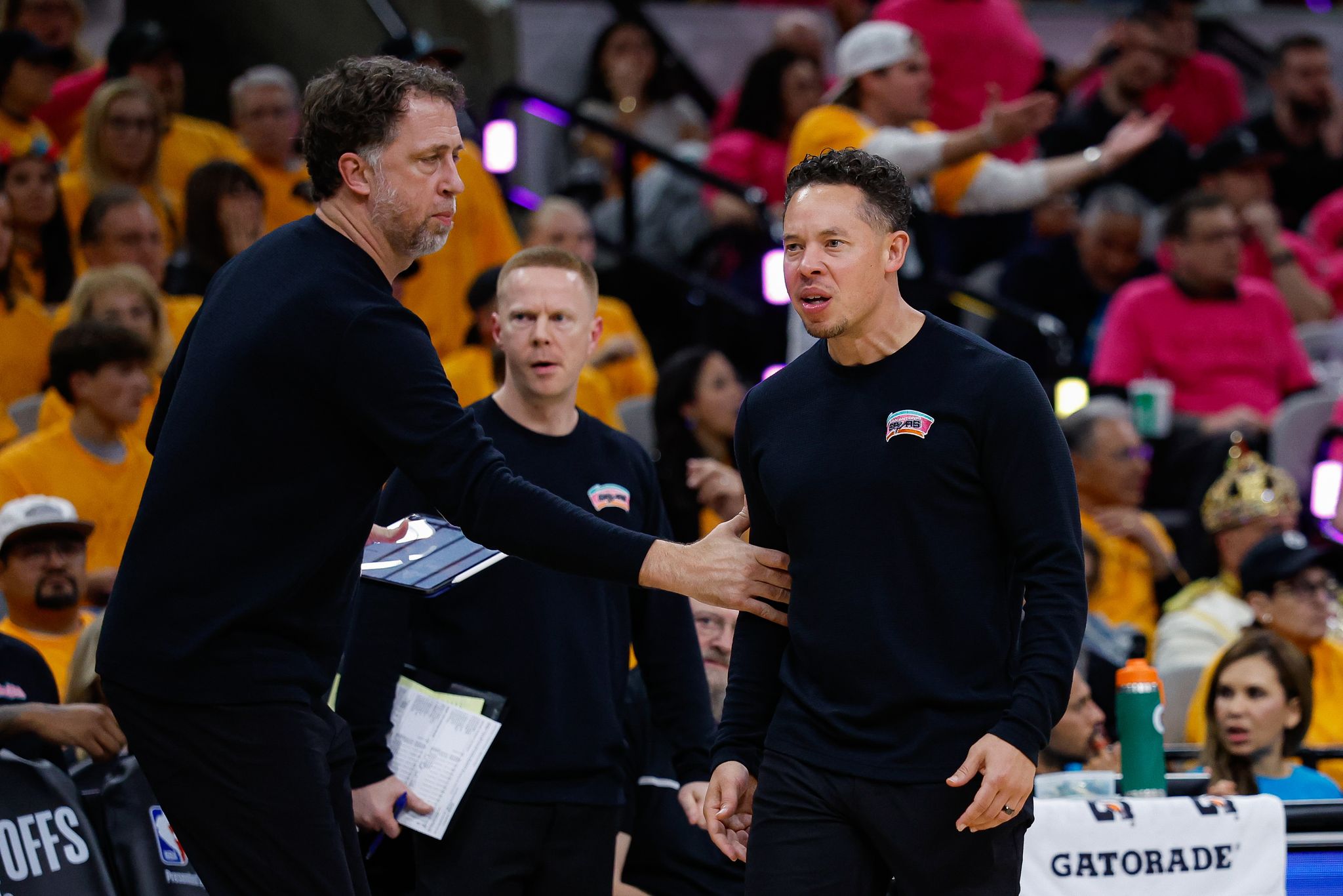 Spurs' Mitch Johnson deflects credit for Coach of Year finalist pick