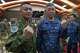 Japan army Maj. Gen. Toshikatsu Musha, left, and Japan navy Rear Admiral Izuru Ikeuchi pose as they participate during the opening ceremonies of the joint military exercise dubbed "Balikatan" or "Shoulder to Shoulder," Monday, April 20, 2026, in Quezon city, Philippines.