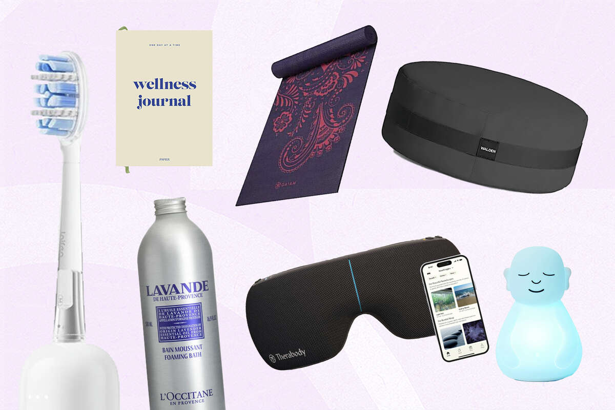 A mix of wellness and self-care gifts designed to help busy moms slow down and recharge at home.