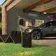 Car in a garage being charged by the Jackery Solar Generator 5000 Plus.