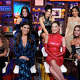 (L-R) Alicia Carmody, Jo-Ellen Tiberi, Rosie DiMare, Ashley Iaconetti, Kelsey Swanson, Rulla Nehme Pontarelli and Liz McGraw on "What What Happens Live with Andy Cohen.