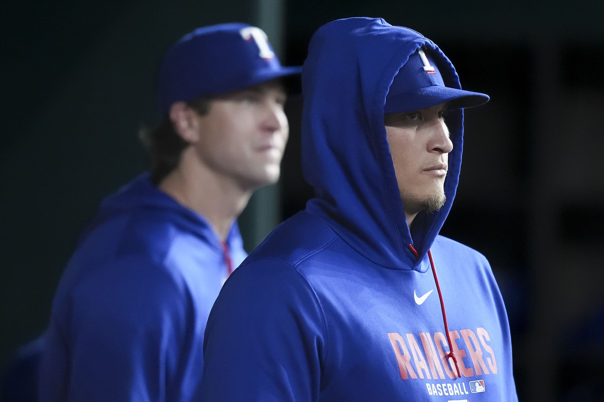 Image for Rangers' Robert Garcia making rare trip to IL with shoulder injury