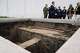 Matt Floca, the John F. Kennedy Center for the Performing Arts' new executive director and chief operating officer, shows an expansion joint during a media tour intended to show building damage, Wednesday, April 22, 2026, in Washington.