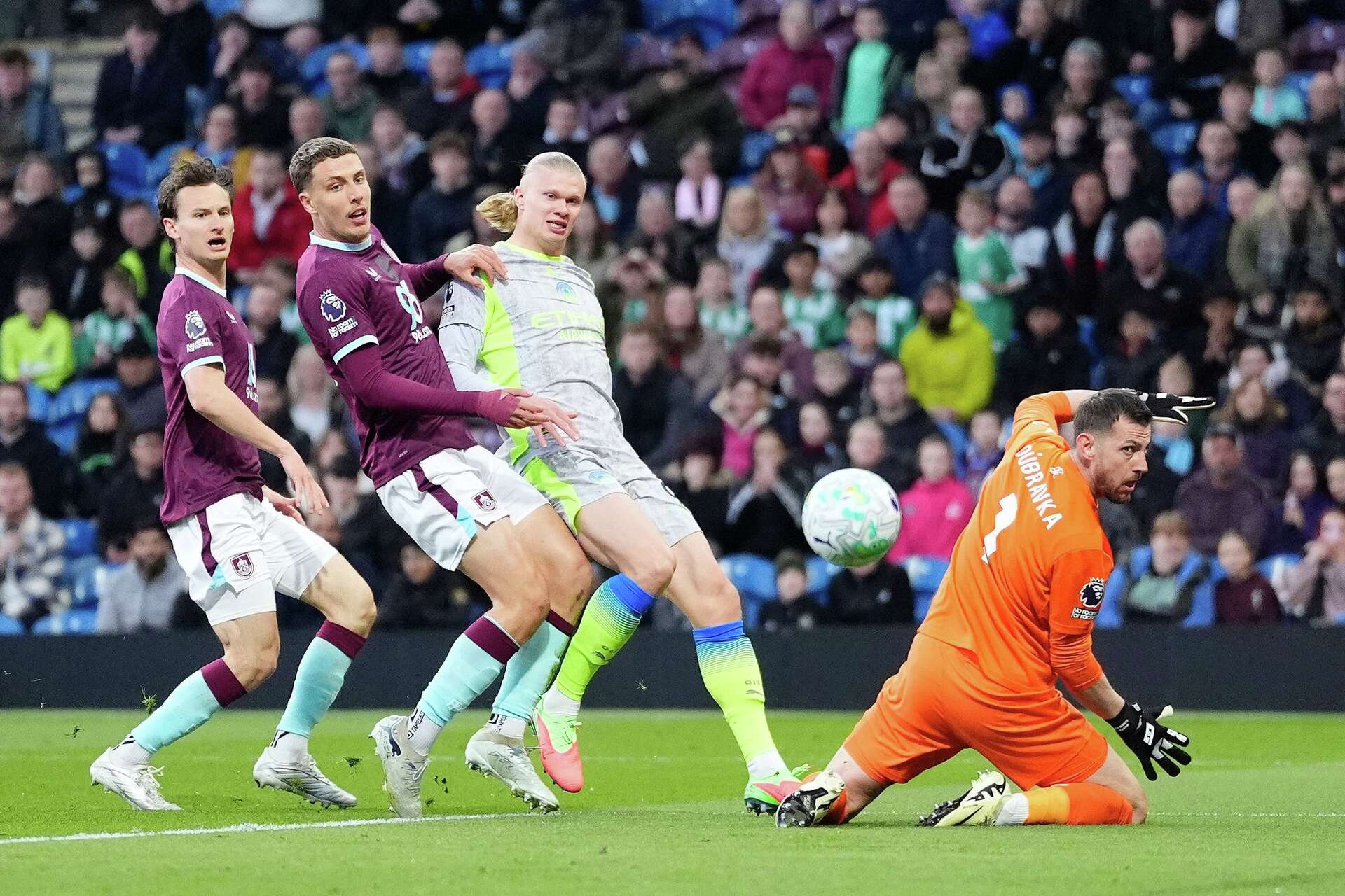 Man City top of Premier League as Haaland's winner relegates Burnley