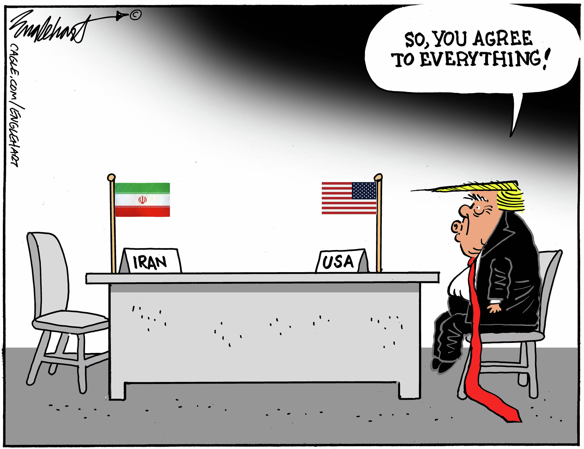 Opinion cartoon: Negotiation