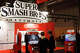 A gamer plays the video game 'Super Smash Bros Ultimate' on a Nintendo switch consol during the 'Paris Games Week' on October 31, 2023 in Paris, France.