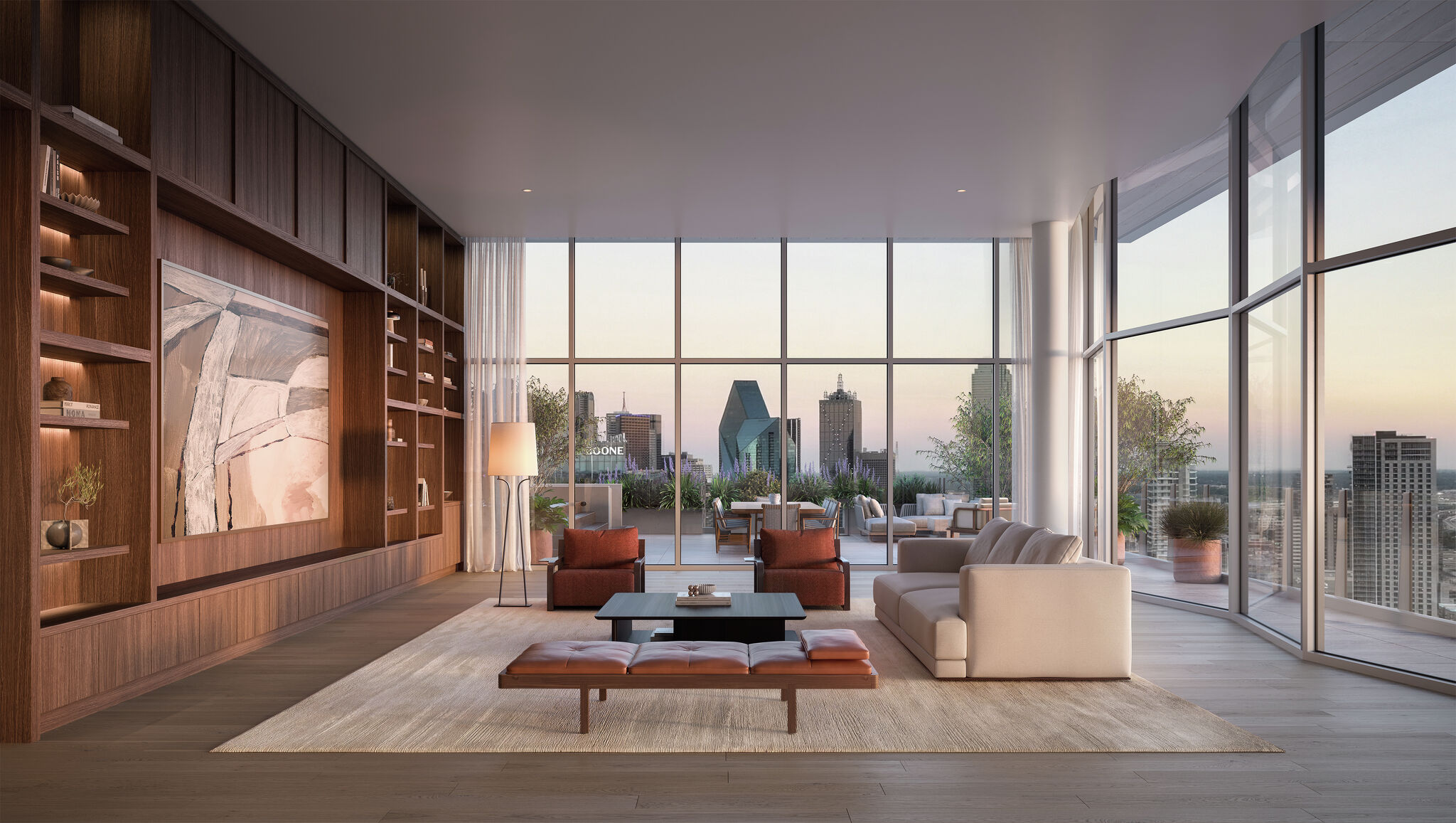 Penthouse preview shows $21 million residence on top of Uptown project - Penthouse Apartments With Projector And Screen