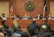 Camp Mystic directors, left to right, Edward Eastland, Mary Liz Eastland, Britt Eastland and Richard Eastland testify at a joint House and Senate flood investigating committee hearing at the Capitol on Tuesday April 28, 2026.