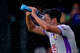 FILE - Al Ain's Park Yong-woo cools off during the Club World Cup Group G soccer match between Wydad AC and Al Ain FC in Washington, June 26, 2025.