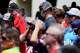 FILE - Soccer fans wait in line to enter Bank of America Stadium for a Club World Cup game, June 24, 2025, in Charlotte, N.C.