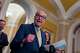 Senate Minority Leader Chuck Schumer, D-N.Y., speaks on fair elections and the Supreme Court's ruling to strike down a majority Black congressional district in Louisiana, at the Capitol in Washington, Wednesday, April 29, 2026.
