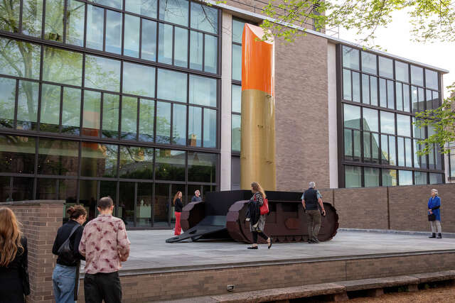 Why is there a giant lipstick tube in the middle of Yale's campus?