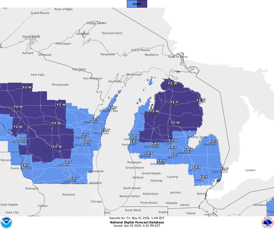 Michigan freeze warnings return as temps dip into 20s