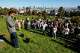 Saikat Chakrabarti addresses supporters in January during volunteer training at Dolores Park in San Francisco.