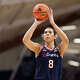 Jana El Alfy of the UConn Huskies plays against the Villanova Wildcats at Finneran Pavilion on February 18, 2026 in Villanova, Pennsylvania.