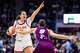 Charlisse Leger-Walker #4 of the Connecticut Sun directs a play against Maddison Rocci #9 of the Toronto Tempo during the preseason game at Coca-Cola Coliseum on April 29, 2026 in Toronto, Canada.