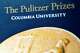 FILE - Signage for The Pulitzer Prizes appear at Columbia University, May 28, 2019, in New York.
