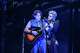 L.J. Benet, left, and Ali Louis Bourzgui appear during a performance of "The Lost Boys" in New York on March 26, 2026. (Matthew Murphy via AP)