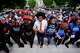 Rep. Justin J. Pearson, D-Memphis, center, marches with protesters before a special session of the state legislature to redraw U.S. Congressional voting maps, in Nashville, Tenn., Tuesday, May 5, 2026.