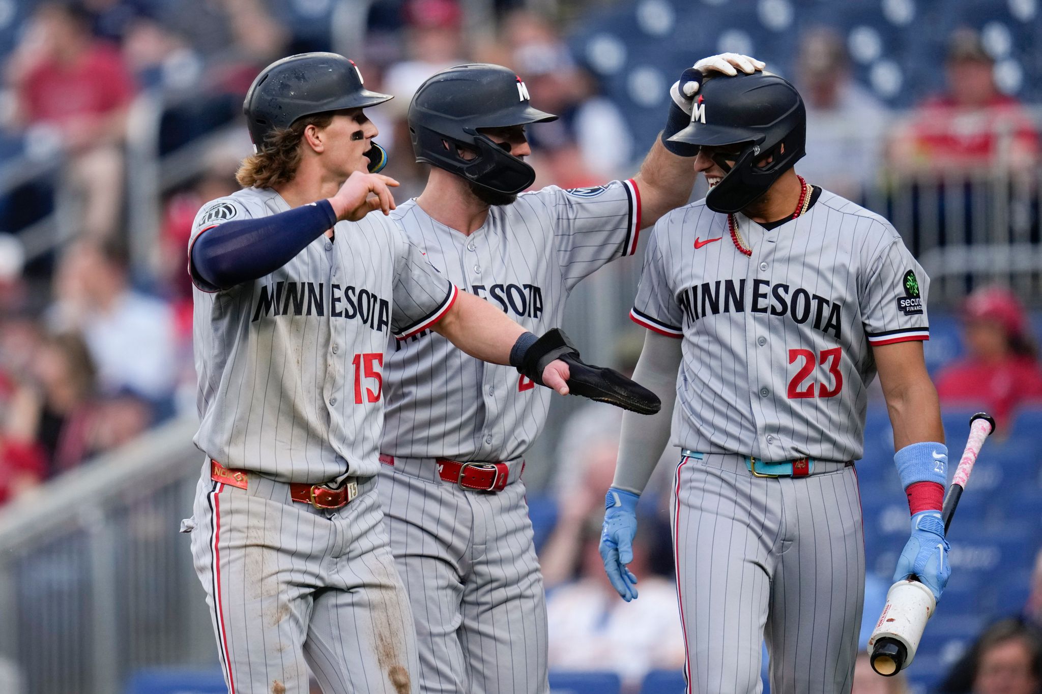 Buxton hits 3-run HR, Bradley has 8 strikeouts to help Twins beat Nationals 11-3