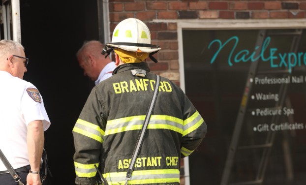 Two Branford businesses closed after fire at nail salon, chief says